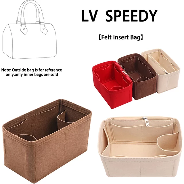EverToner Felt Cloth Insert Bag Organizer for LV ONTHEGO Tote Speedy bag Makeup Organizer