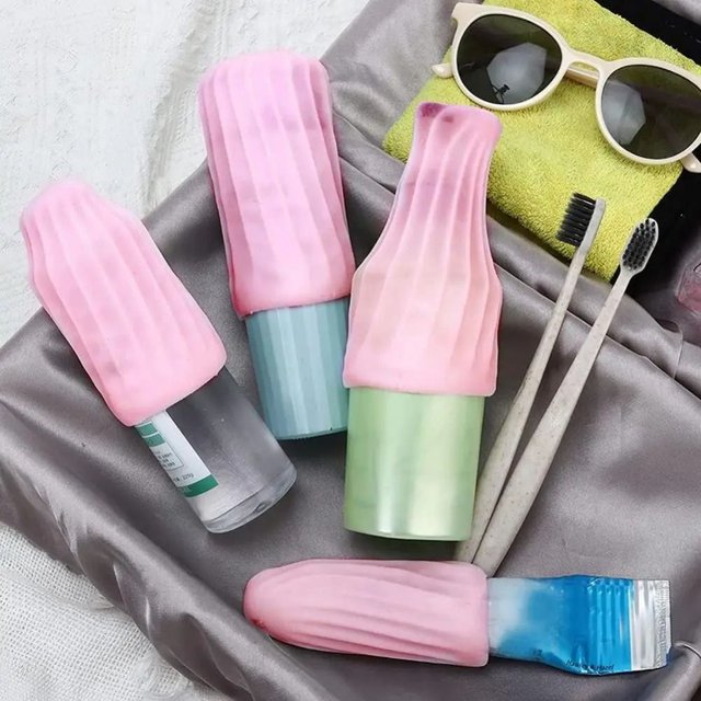 Silicone Leak Proof Cover Elastic Reusable Cosmetic Leakproof Sleeve Portable Good Tightness Anti-leak Sleeve Cosmetic