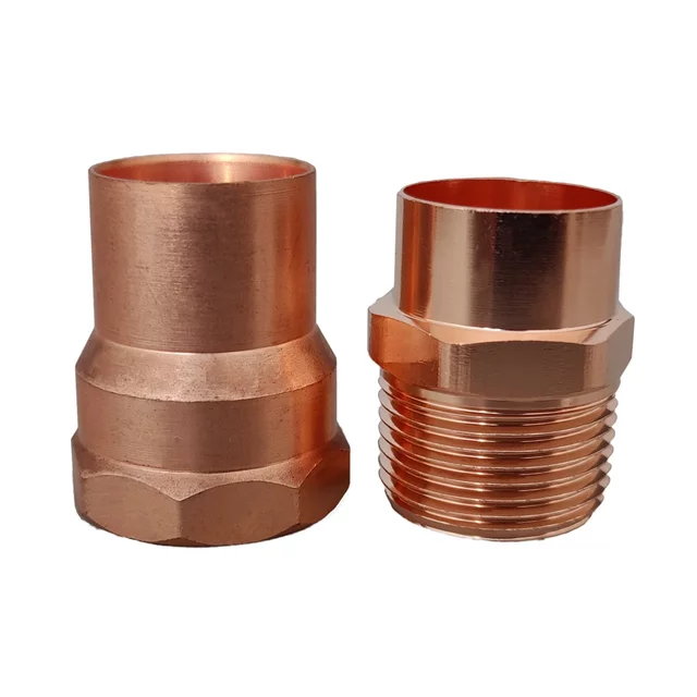 1/4" 3/8“ 1/2" 3/4" 1" -4" BSP NPT Male Female Socket Weld End Feed Copper Pipe Fitting Coupler Connector Nipple Air-conditioner