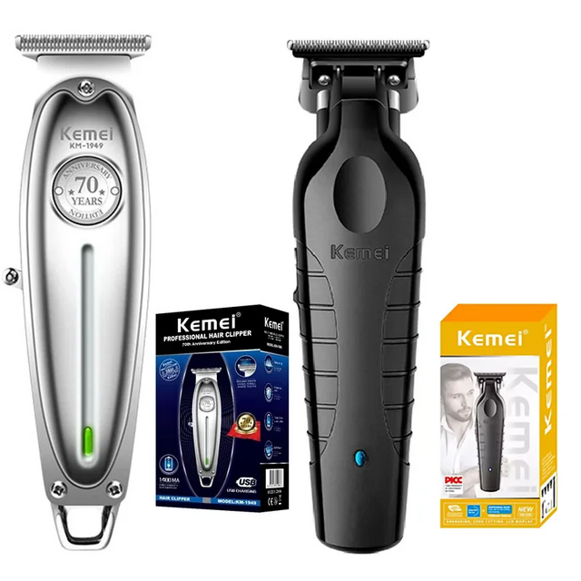 Original Kemei Full Metal Professional Hair Trimmer for men Lithium Beard Trimmer Electric Barber Clipper Hair Cutting Machine