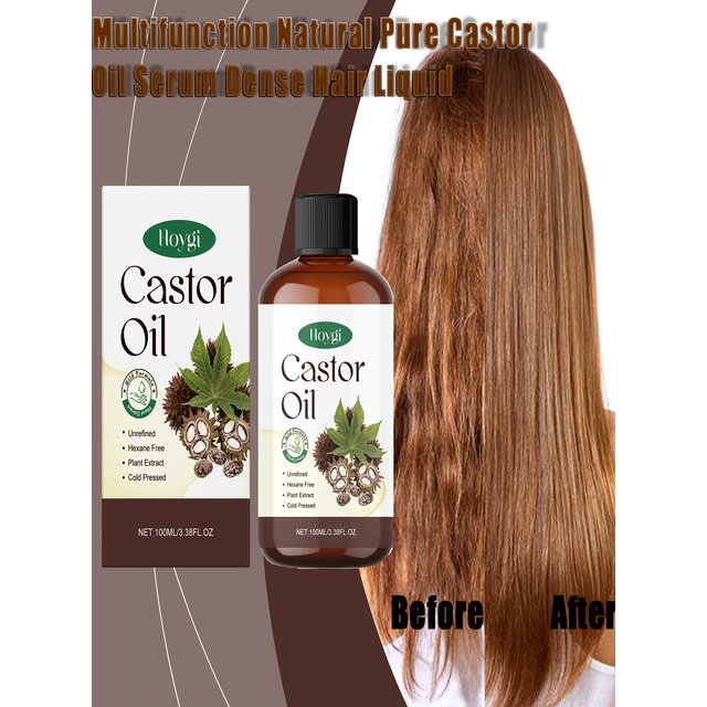 Organic Castor Oil Hair Serum Deep Nourishment Repairing Damaged Hair Roots Hair Loss Scalp Treatment Smoothing Hair Care
