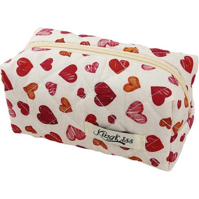 Cotton Floral Print Quilted Makeup Bag Multiple Sizes Multi-functional Leopard Print Cosmetic Bag Handheld Clutch Bags Travel