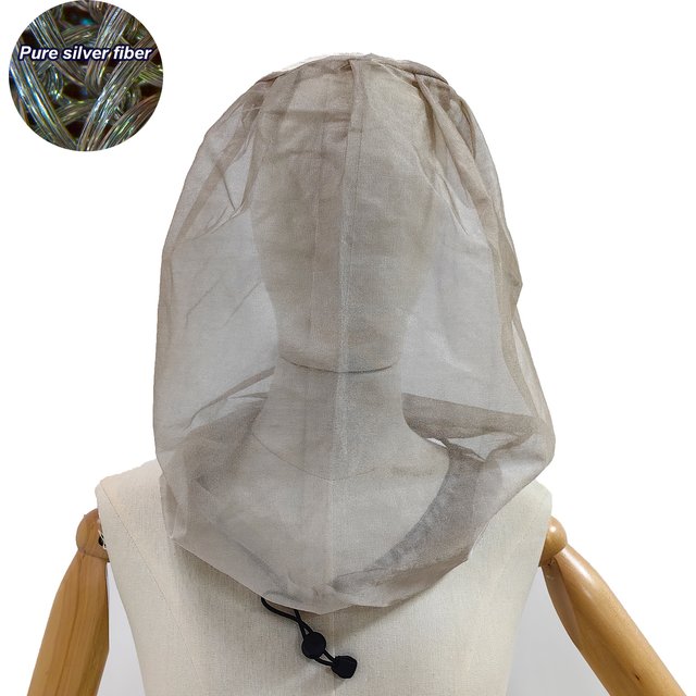 Couvre-tête de Protection EMF, moustiquaire en Fiber d'argent, multifonction, anti-insectes, abeille, chapeau en maille, casquettes de pêche en plein air, protection faciale