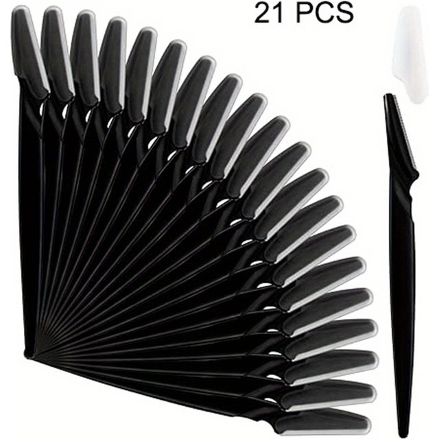 21pcs Eyebrow Razor Set for women Facial Hair Remover Dermaplaning Tool with Precision Cover 3 Colors Face Razors