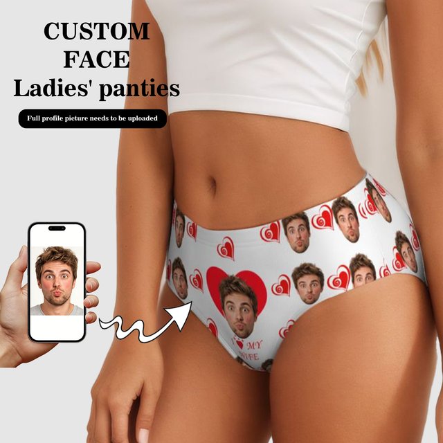 Customized personalized facial photo lingerie for women Valentine's Day gift lingerie breathable and comfortable