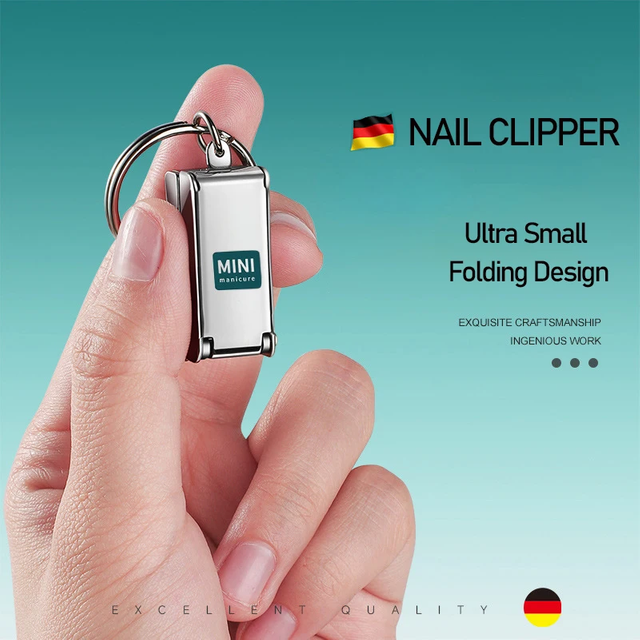 Stainless Steel Mini Nail Clipper, Nail File Function, Exquisite Foldable Nail Clipper, Portable Luggage Shape Nail Polish Tool
