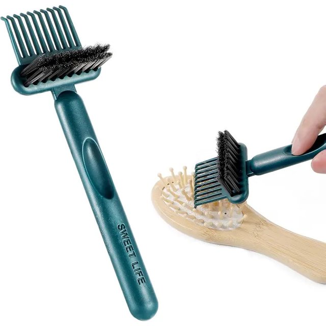1/2 Pcs Hair Brush Cleaning Tool 2-In-1 Comb Cleaning Brush Comb Cleaner Brush Mini Remover Removing Dust Cleaning Supplies