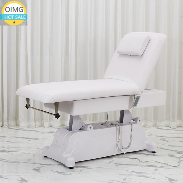 Salon Leather White 2 Motor Electric Massage Electric Facial Lash Bed Color Can Be Customized Facial Bed Massage Table Bed