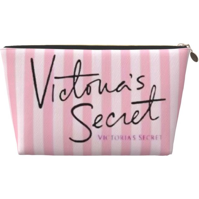 V-ictoria's S-ecret Compact Leather Travel Toiletry Bag -Lightweight & Spacious Makeup Pouch