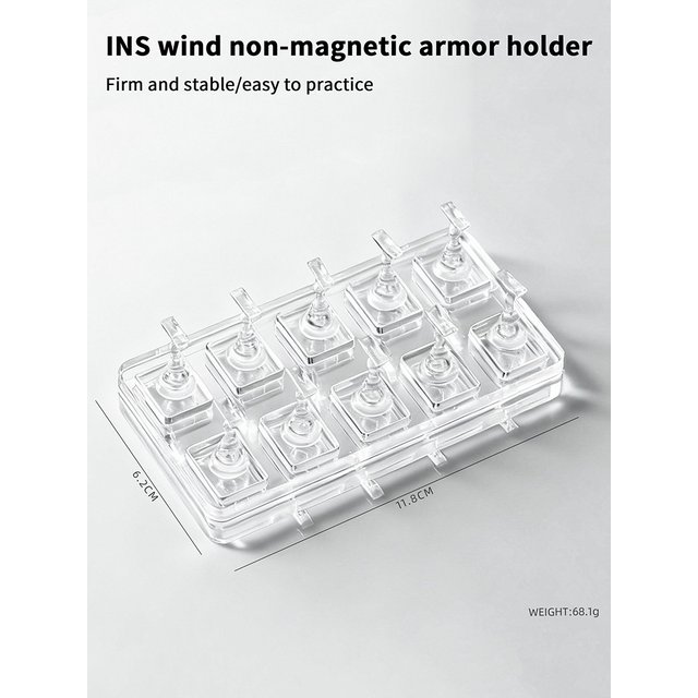 ★▲1/5pcs Grid Non-Magnetic Nail Stand Sample Nails Display Nail Polish Holder Nail Tips Reusable
