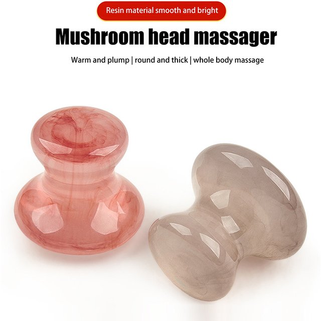 1PC Natural Jade Mushroom Shape Gua Sha Board Face Back Body Massager Facial Beauty Care Skin Tool Women Relaxing Face Roller