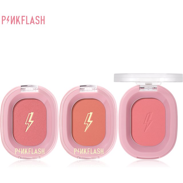 PINKFLASH Makeup Blush Matte Sun-Finish Long Lasting Face Blusher Contour Powder Beauty Peach Pink Korean Makeup Blush
