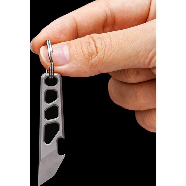 TGZUO – Mini ouvre-bouteille en alliage de titane, porte-clés pendentif, outil EDC multifonctionnel