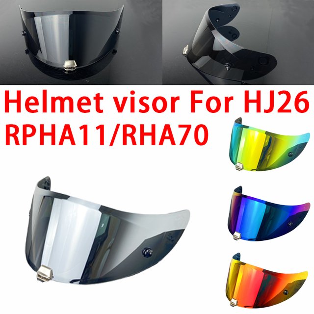 Rpha11 helmet shield for HJC HJ26 Rpha70 high toughness high strength anti-uv sunscreen electroplated lentes para casco de moto