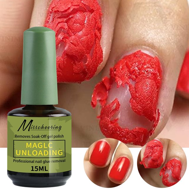 15ml Magic Fast Nail Polish Remover Clean UV Soak Semi-Permanent Varnish Nail Art Remover Tool Nail Art Quick and Easy Removal