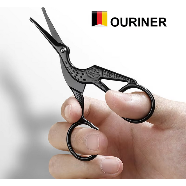 Facial Hair Scissors Rounded Professional Stainless Steel Mustache Nose Hair Beard Eyebrows Eyelashes Trimming Clippers