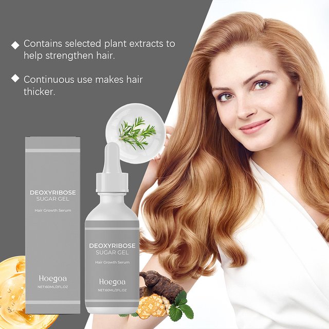 Hair Growth Serum Deoxyribose Sugars Gel Hair Growth Repair Dry Damage Smoothing Strengthen Hair Oil for men Women Hair Care