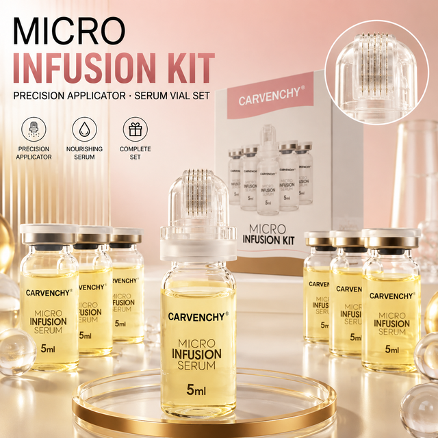 CARVENCHY Micro Infusion Serum Kit 6×5ml Nourishing Hydrating Facial Ampoule With Infusion‑Head Gentle Smoothing Skin‑Care