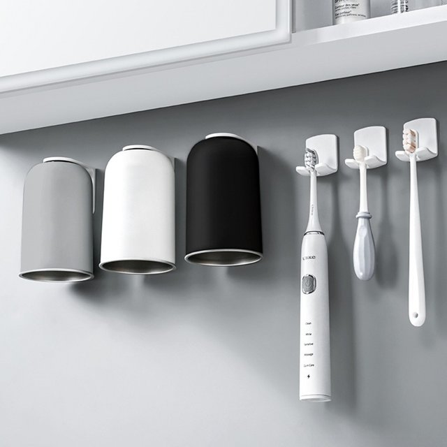 304 Stainless Steel Tooth Brushing Cups Magnetic Mouthwash Cup Wall Mounted No Punching Household Water Cup Large Capacity양치컵