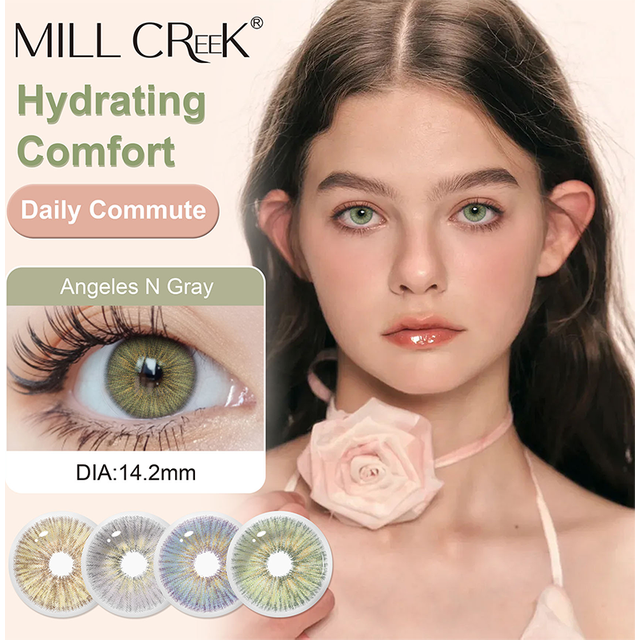 MILL CREEK Colored Contacts Lenses Natural Brown Eye Contacts Korean Soft Lenses Green Makeup Beauty Pupils New Yearly 2pcs/pair