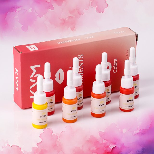 8pcs 5ML Tattoo Pigments Makeup Tattoo Lips Pigments Semi Permanent Tattoo Pigments Beauty Art Women Use Tattoo Ink Supplies
