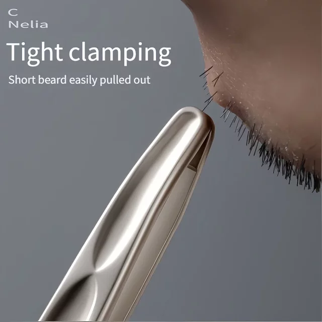1 Round Head Eyebrow and Facial Hair Removal Tweezers - Seamless Clamping, Precise Trimming, Easy To Comb Eyebrows, Beards,
