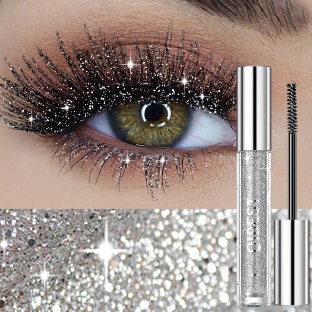 1 PC diamant Mascara brillant galaxie paillettes résistant à la sueur paillettes cils séchage rapide