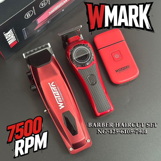 WMARK NG 125-6105-7901 Professional Electric Cordless Hair Clipper Trimmer Set Hair Salon Barber Shaver Hair Cutting Machine