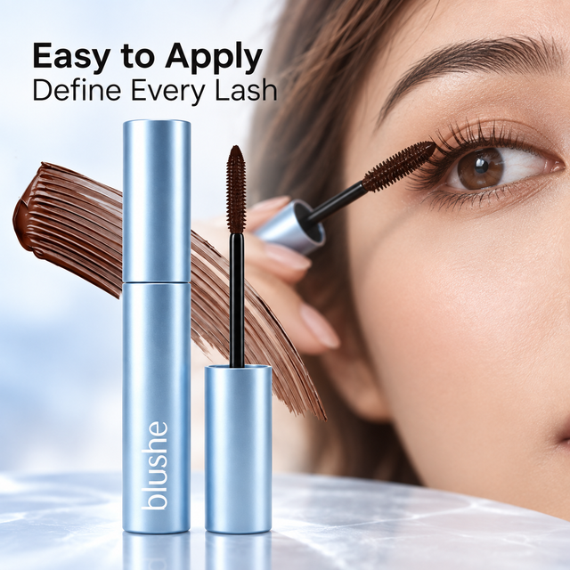 Soft Volume Brown Mascara Long Lasting Lash Setting Makeup with Lengthening Effect Natural Color and Non Clumping Smooth Finish