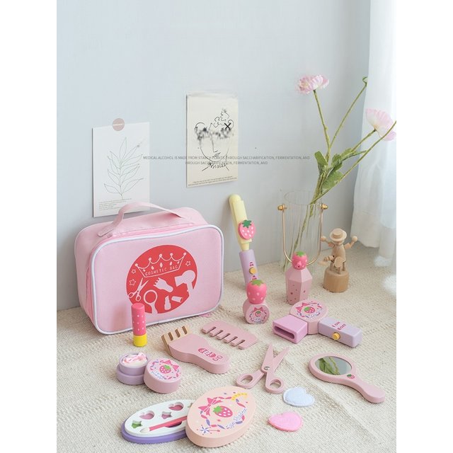 Make Up Box Play House Toy Girls Beauty Bags Simulation Cosmetic Set Toys Birthday Gifts Educational Toys Pretend Makeup Game