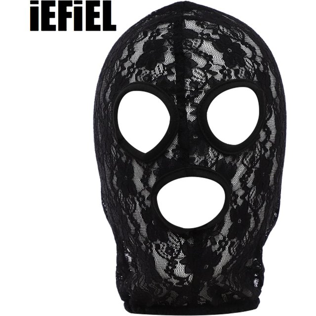 Masque facial complet en dentelle, 1 pièce, gothique, Costume de carnaval d'halloween, couvre-chef, masque de mascarade de fête, masque de danse pôle