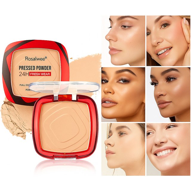 Lightweight Breathable Matte Setting Powder Natural Coverage Waterproof Long‑lasting Non‑fade Face Contour Makeup Powder