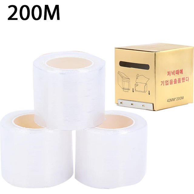 200m Transparent Makeup Film Lip Eyebrow Tattoo Wrap Cover Eyelash Extension Glue Remover Lash Perm Lifting Film Microblade Tool