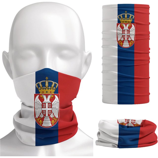Couvre-chef Bandana à motif drapeau de la Serbie, cagoule d'équitation, guêtre de cou serbe unisexe, écharpe anti-poussière pour cyclisme, masque de couverture faciale de randonnée