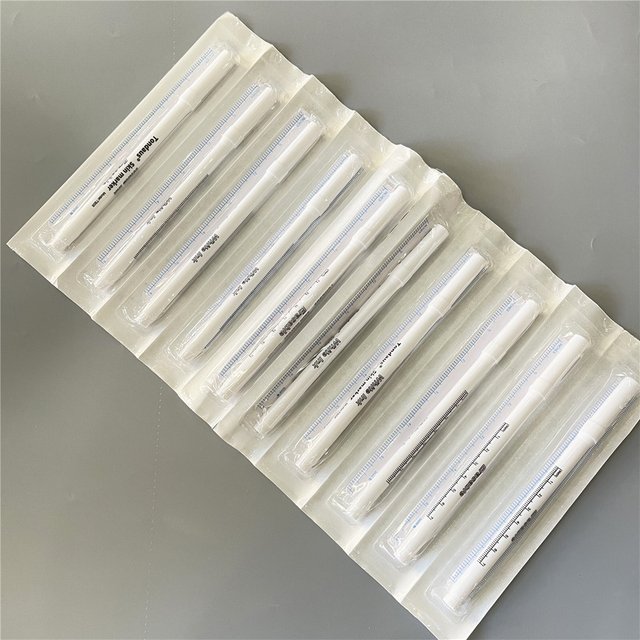 10pcs White/Purple Surgical Eyebrow Tattoo Skin Marker Pen Tools Microblading Accessories Tattoo Marker Pen Permanent Makeup