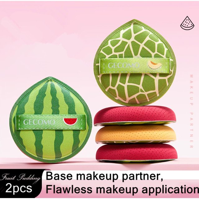 2pcs Cosmetic Puff Super Soft Sponge Air Cushion Powder Puffs Foundation Concealer Blender Applicator Dry and Wet Makeup Tools