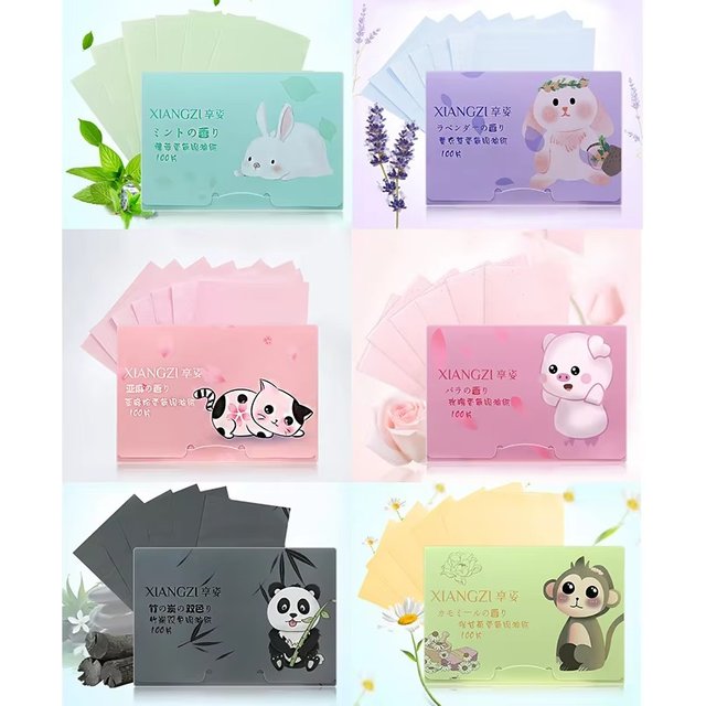 100/300Pcs Face Oil Protable Blotting Paper Matting Face Wipes Face Cleanser Oil Control Oil-absorbing Facial Towel Tools