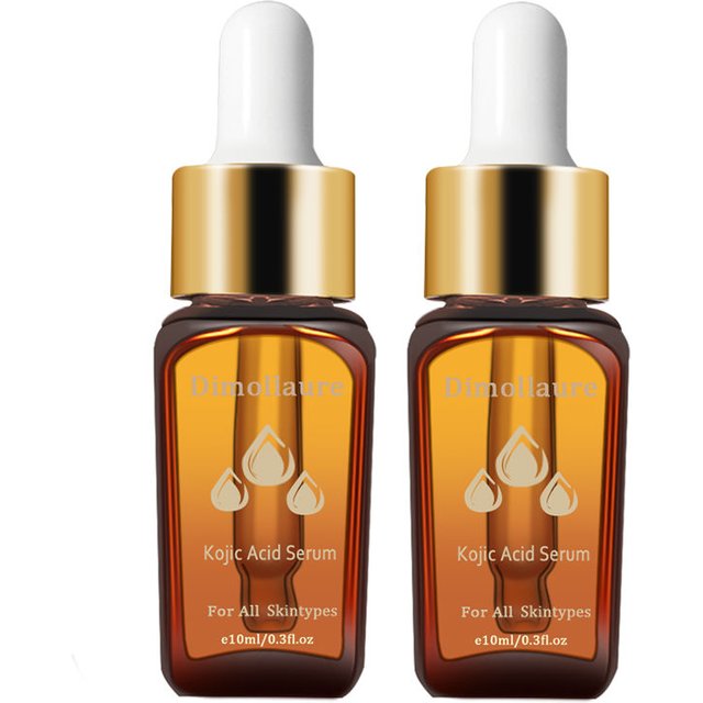 2pc Dimollaure Kojic acid Face Serum, Moisturizing Friming Clear Skin Color Smooths Pores Softening Skin Streaming Essence