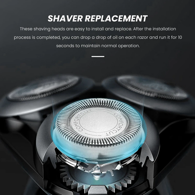 3Pcs SH30/50/52 Shaver Replacement Heads for Electric Shavers Series 1000, 2000, 3000, 5000