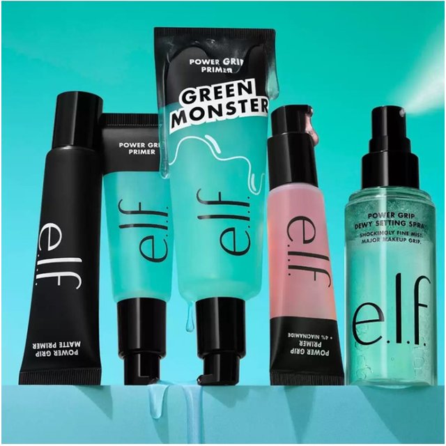 Elf Green Primer Silky Liquid Primer with A Weightless Feel Grips Makeup for Long-lasting Wear Foundation Suits All Skin Types