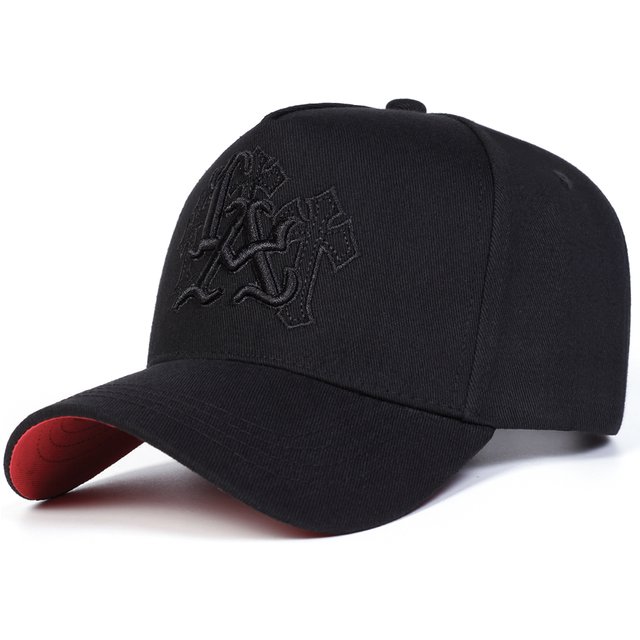 Unisex LA Letter Cross Embroidery Baseball Caps Spring and Autumn Outdoor Adjustable Casual Hats Sunscreen Hat Sports Cap