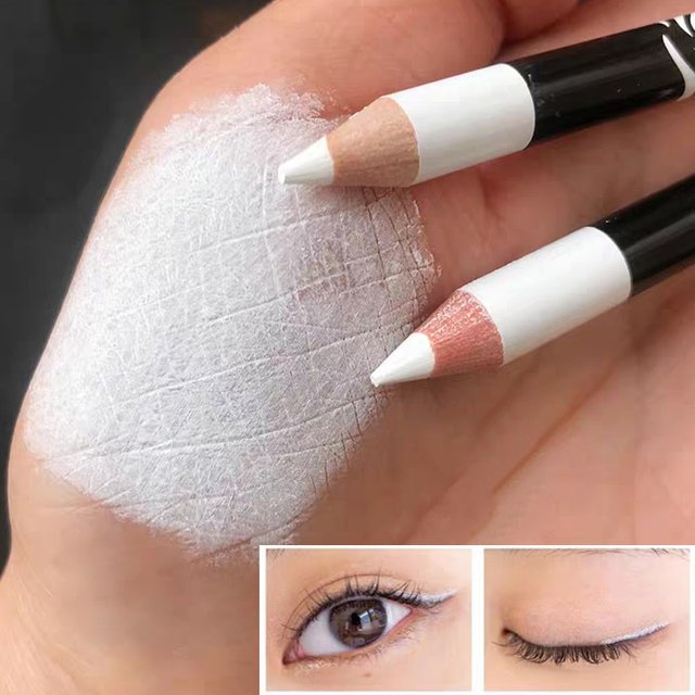 1/5pcs Matte White Eyeliner Pencil Lying Silkworm Cosmetics Pen Waterproof Lasting Eyes Brightener Makeup Smooth Tools