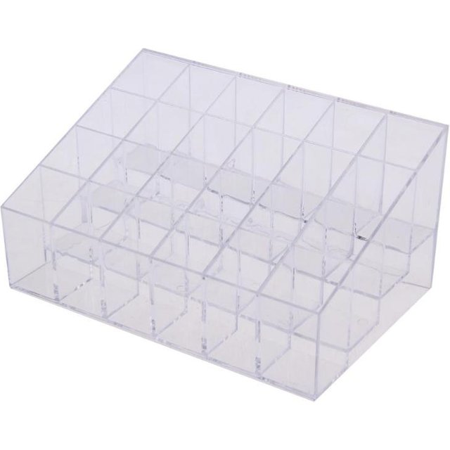 24 Grid Lipstick Holder Acrylic Cosmetics Storage Box Can Store And Sort Lipstick Nail Polish And Jewelry Display Rack