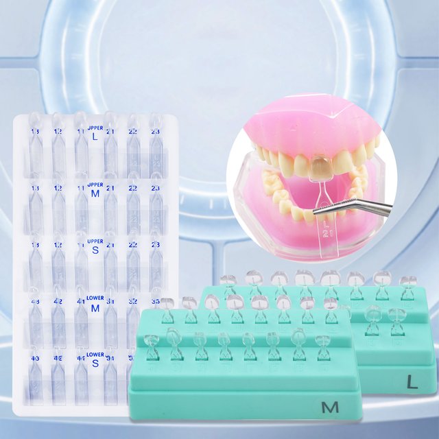 1 Set Dental Veneer Mould Kit Composite Resin Mold Light Cure Autoclave Anterior Front Teeth Mould Teeth Whitening Tools
