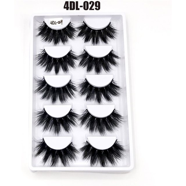 Woman Natural Long Eye Makeup Tools Full Volume Thick Eye Lash Extension False Eyelashes 4D Faux Mink Hair