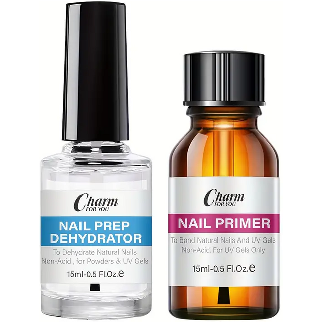 Natural Nail Prep Dehydrate And Acid-Free Primer,Dehydrator For Acrylic And Gel Nail Polish,Non Acid Primer For UV Gels Nail Art