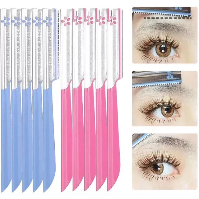 5pc Eyebrow Epilator Sets for women Makeup Beauty Eyebrows Hair Removal Styling Tool Steel Blade Facial Razor Trimmer