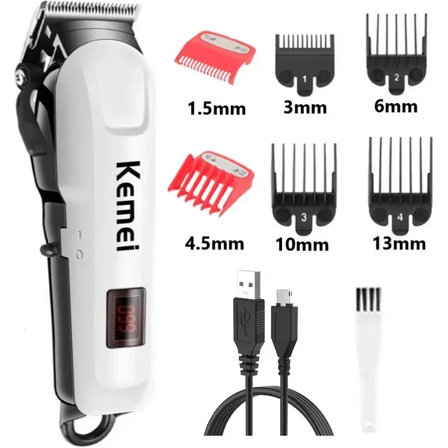 Kemei Hair Clipper KM-809A Hair Cut Maching Wireless Trimmer Men Professional Clipper Machine Rechargeable Hair Cut Barberkemei