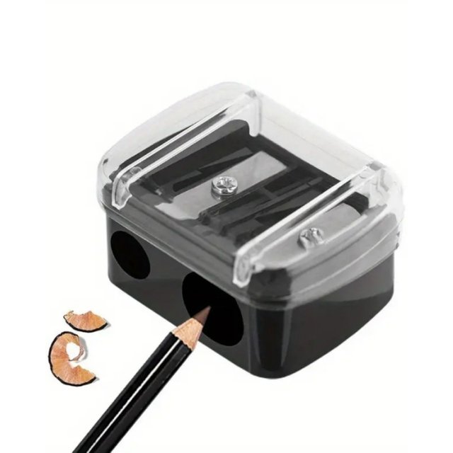 1PC Double Hole Pencil Sharpener Make-Up Pencil Multi-Purpose Automatic Pencil Sharpener for Office and School Supplies