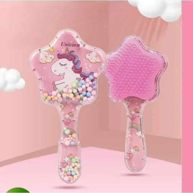 Star Magic Combs Anti-static Massage Unicorn Hair Brushes Tangle Detangle Shower Massage Hair Brush Special for Real Hair Wigs